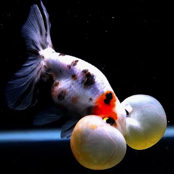 Calico Bubble Eye Goldfish aquarium fish
