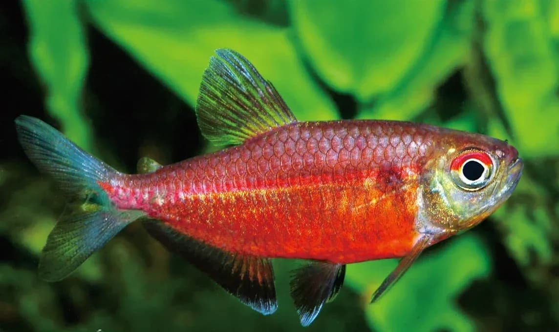 Red Laser Tetra, a flashy 1.5 inch aquarium species for 15+ gallon tanks